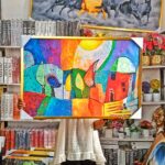 Village Abstract Canvas Frame - Image 2