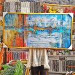 Blue Abstract Canvas Frame - Image 2