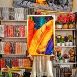 Colourful Feathers Canvas Frame 1 - Image 2