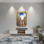 Brown Kaws Canvas Frame