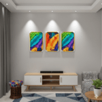 Colourful Feathers Canvas Frame 1