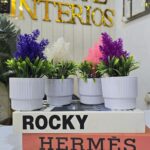 White Stripped Pots