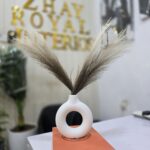 White Donut Vase small